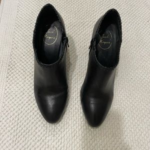 Jack Rogers Black Leather Booties sz 8